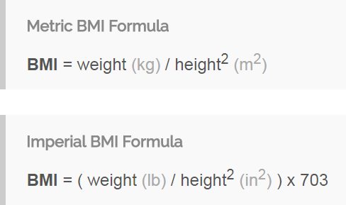 bmi formula in hindi